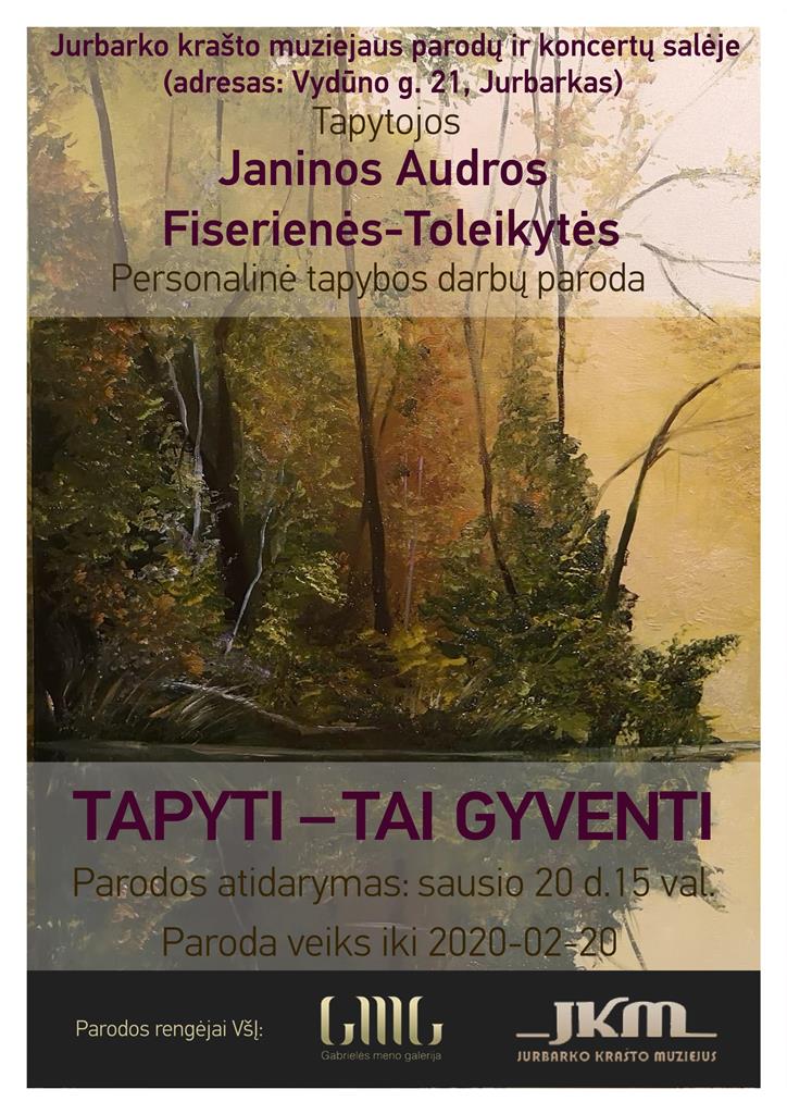 J. A. Fiserienės-Toleikytės personalinė tapybos darbų paroda